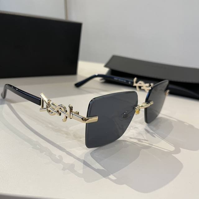 Ysl Saint Laurent Sunglasses, The Latest Model Worn By Many Celebrities, Large-F
