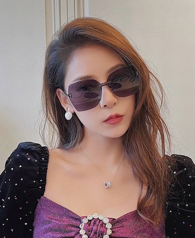 Gucci New Arrival One-Piece Nylon Polarized Sunglasses, Frameless Diamond-Cut Ed