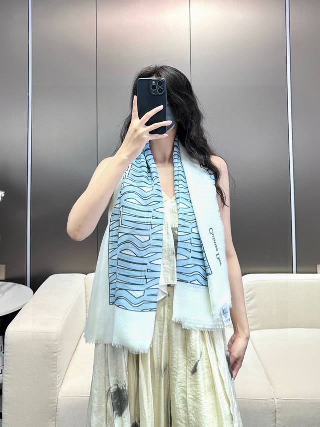 Dior's New Cashmere Scarf In A Long Shawl Style! Pure Luxury And Sophistication!