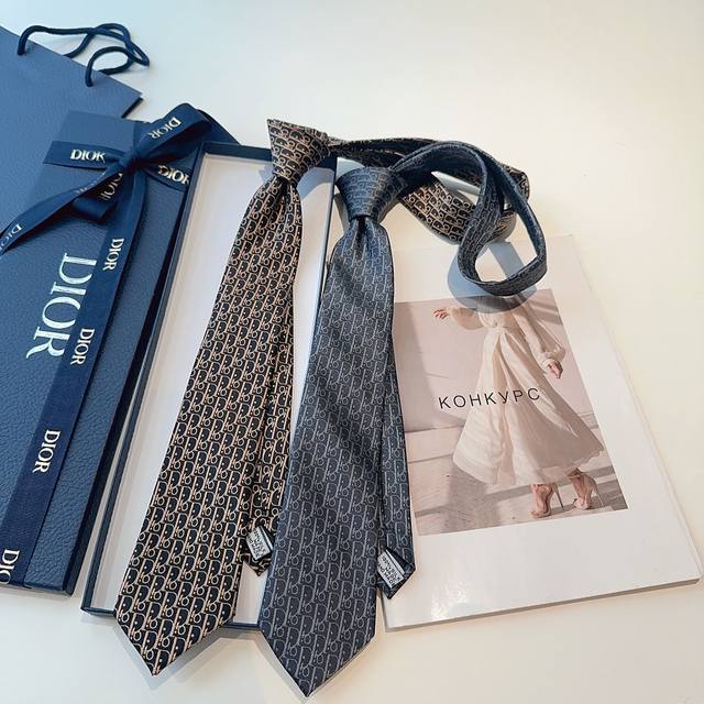 Special Bestseller Arrived! New Vintage Pattern Tie Dior Men's D House Logo Seri