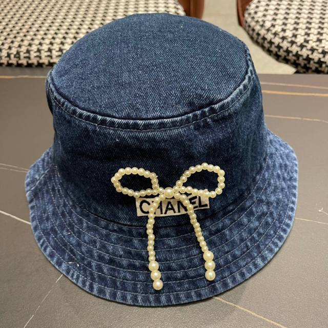 Chanel Denim Hat For Women, Spring/Summer/Fall/Winter, Fisherman's Hat, Outdoor