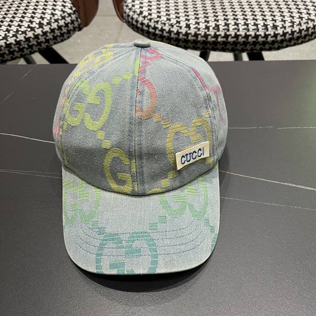 Gucci 2025 New Arrival Authentic Denim Baseball Cap, Very Trendy! Casual Sports