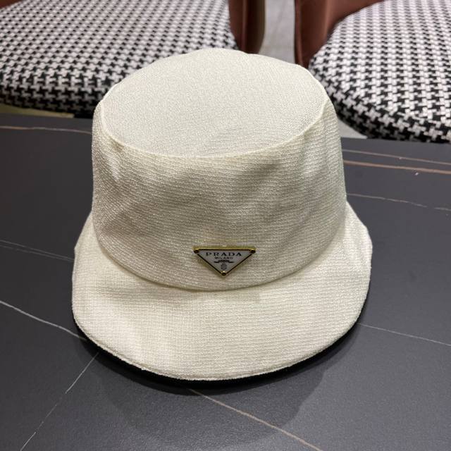 Prada Spring/Summer Trending New Fisherman's Hat, New Arrival, High-End Design,