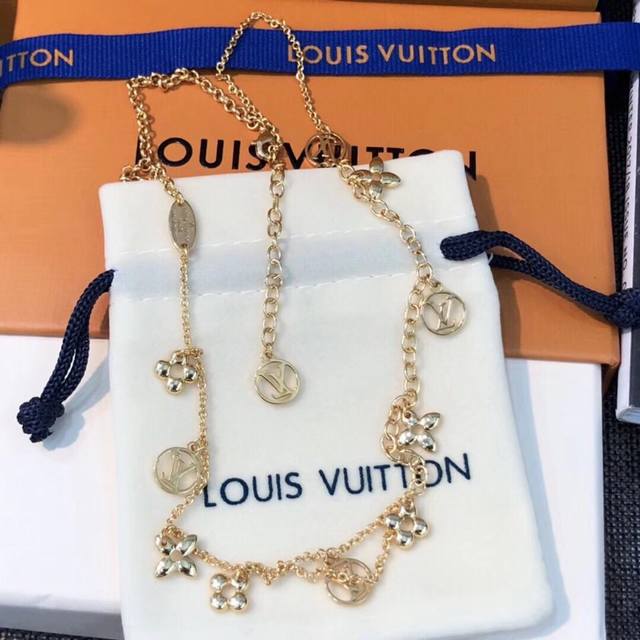 Lv Necklace And Bracelet. Louis Vuitton Lv. Delicate And Playful, The Monogram F