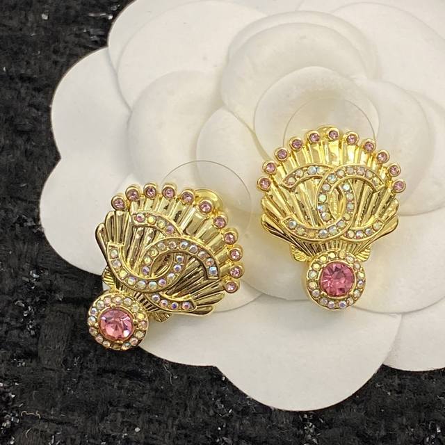 Chanel Ear Studs Hot-Selling New Arrivals, Consistent Zp Chan 23 Ruby Gold Shell