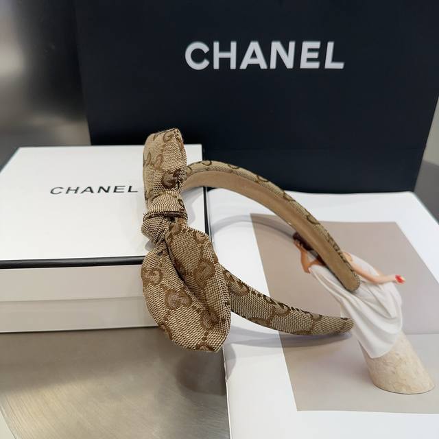 With Packaging Box Gucci Gg Butterfly Bow Hairband, Classic Letters, Fashionable