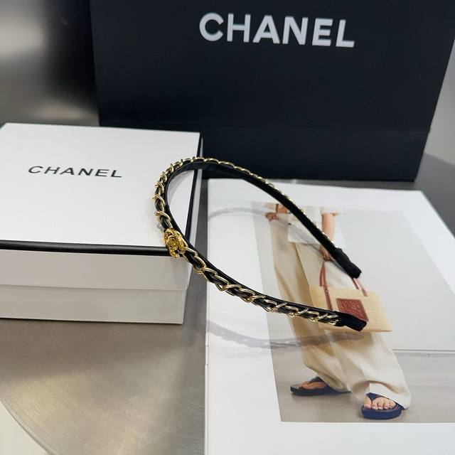 With Packaging Box Chanel Latest Mini Chanel Chain Hairband, Same As In-Store, S