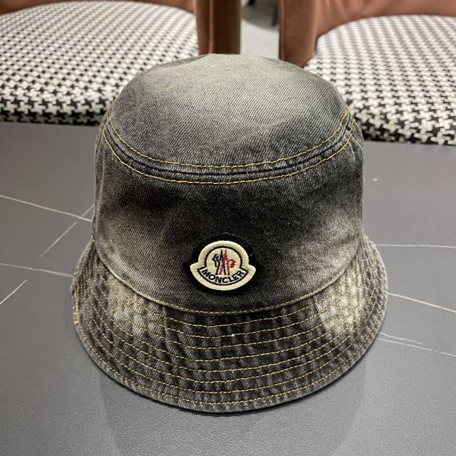 Moncler 2025 New Denim Fisherman's Hat, Classic And Trendy, Excellent Quality,