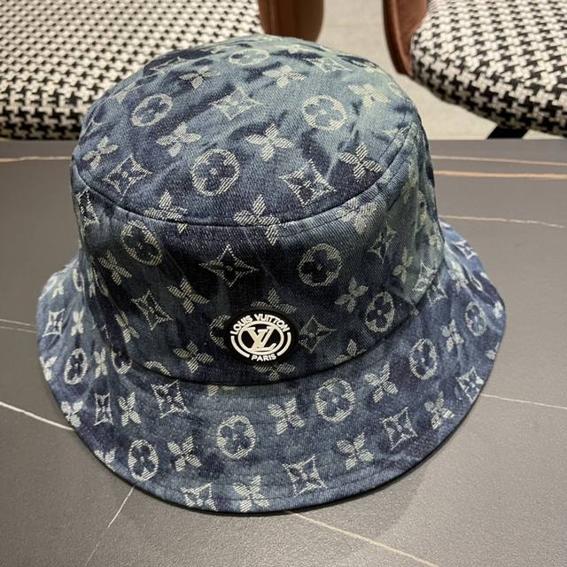 Louis Vuitton Sun-Blocking Denim Fisherman's Hat, A Classic Must-Have For Any Ou
