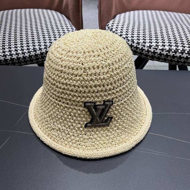 Louis Vuitton New Crocheted Rolled-Edge Fisherman's Hat For Women, Summer Fashio