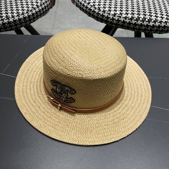 Chanel Sun Hat For Women, Spring/Summer Beach Vacation, Fashionable Sun Hat,