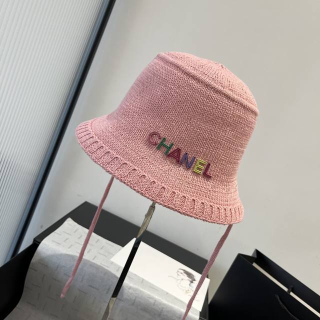 Chanel Knitted Fisherman's Hat, Small Bowler Hat, Head Circumference 57Cm