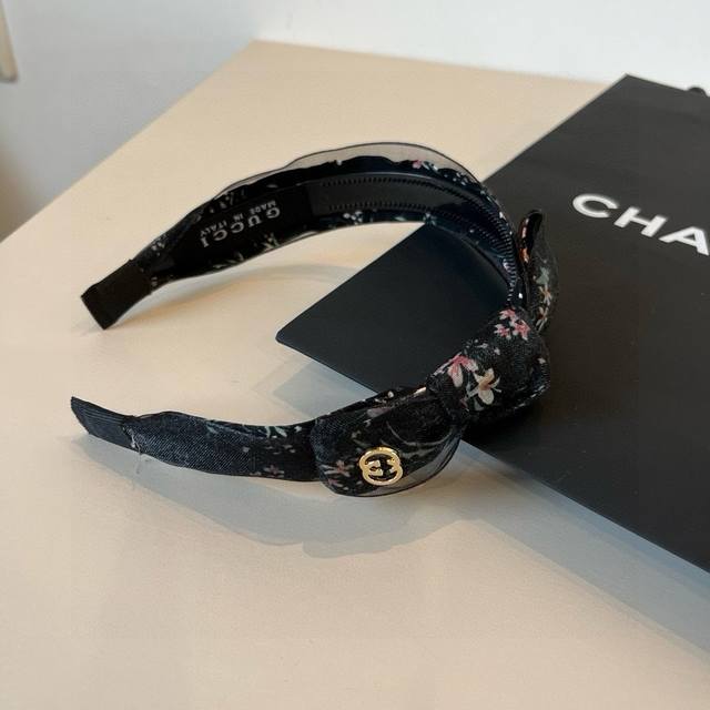 Gucci 2025 New Floral Headband With Bow