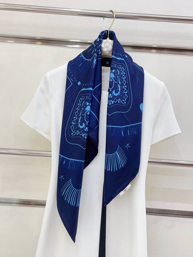18 Mumi Double-Sided Same Color H**S Silk Scarf,Top-Tier Craftsmanship, A Must-H