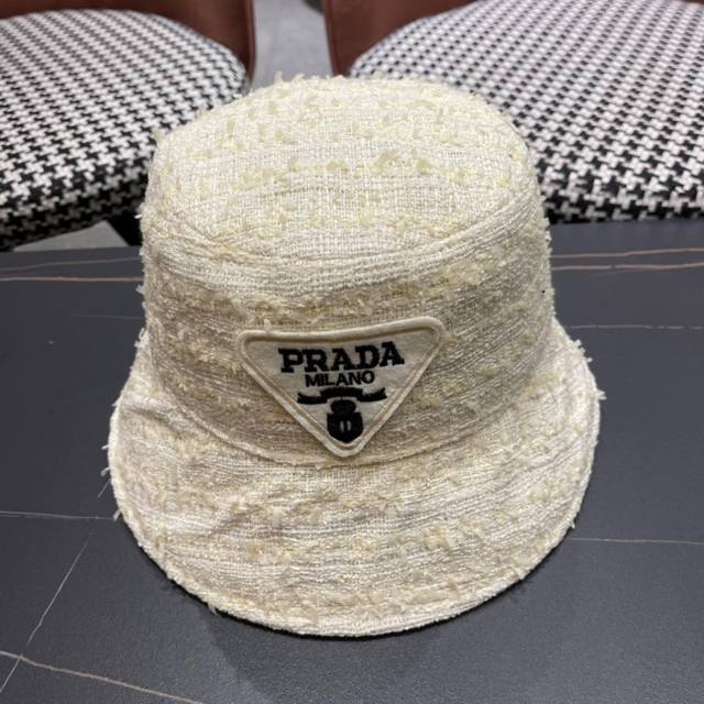 Prada New Sun Protection Fisherman's Hat For Women, Spring/Summer Fashionable Su