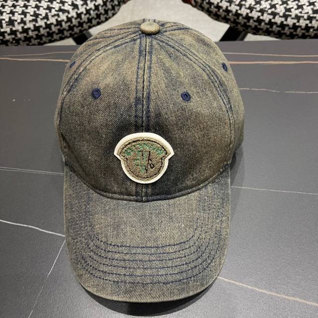 Moncler Classic Denim Baseball Cap, Classic And Trendy, Original Canvas Material