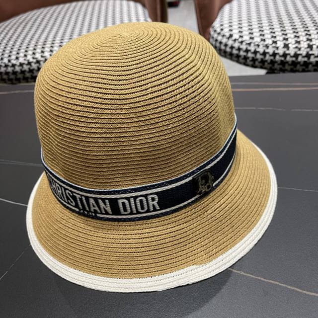 Dior New Perfect Straw Hat, Sleek Bucket Hat With High-End Craftsmanship! Unpara