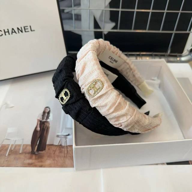 With Packaging Box Celine New Arc De Triomphe Hairband, Fashionable And Trendy,