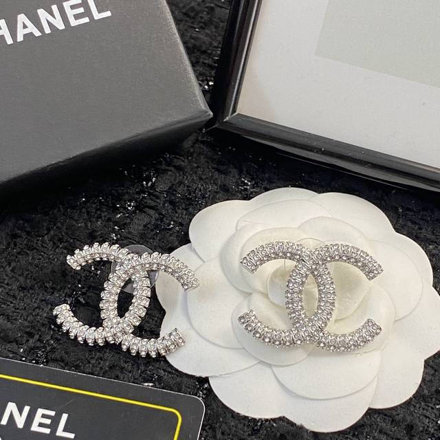 Chanel Earring Bestsellers Now Available! Chan Classic Double C Crystal Stud Ear