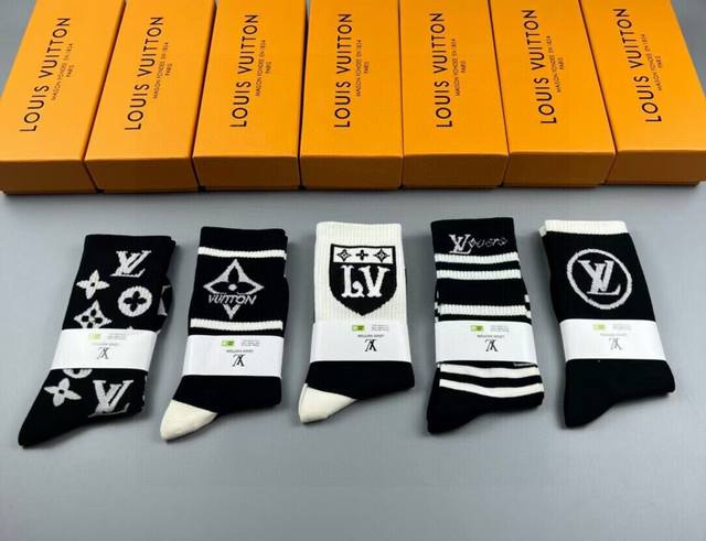 Special Louis Vuitton Louis Vuitton Donkey House New Arrival High Socks One Box
