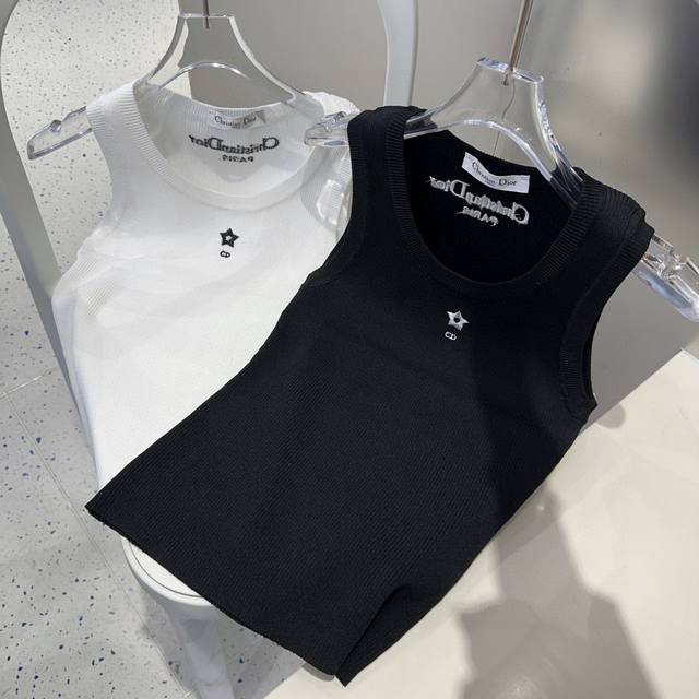 Dior Embroidered Tank Top, Perfect For Layering Or Wearing Alone. One Size Fits