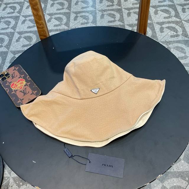 Prada Prada Sun Hat For Women, Uv Protection, Summer Versatile Fisherman's Hat,