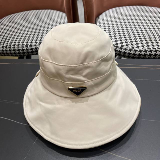 Prada New Large Sun Hat Fisherman's Hat, Popular On Xiaohongshu, Uv-Resistant Wi