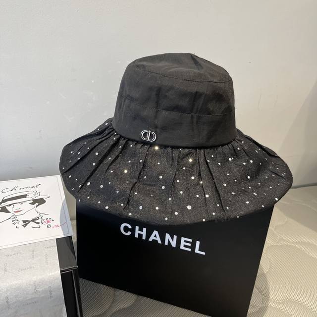 Dior New Sun-Protective Fisherman's Hat, Ruffled Sun-Protective Hat, Elegant Lad