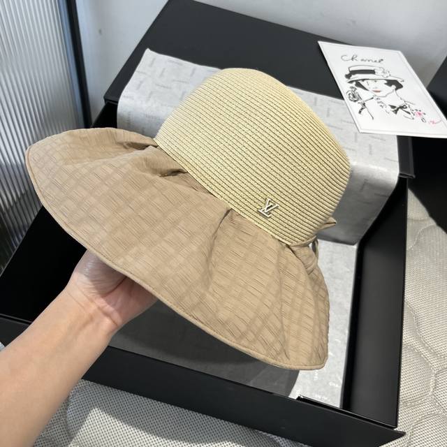 Louis Vuitton New Straw Hat, Lantern Hat, Head Circumference 57Cm