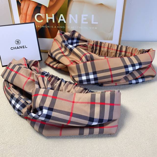 Burberry Headband New Checkered Fashion Headband Summer Must-Have Accessory Vers