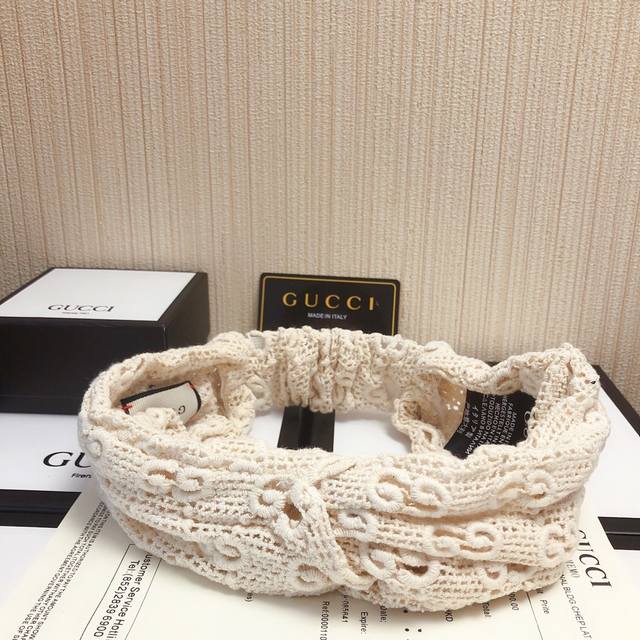 New Gucci Knitted Openwork Headband
