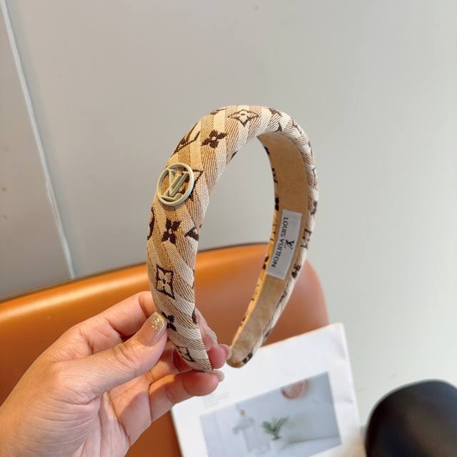 With Packaging Lv Louis Vuitton Classic New Hairband, Fashionable And Cute Wide-