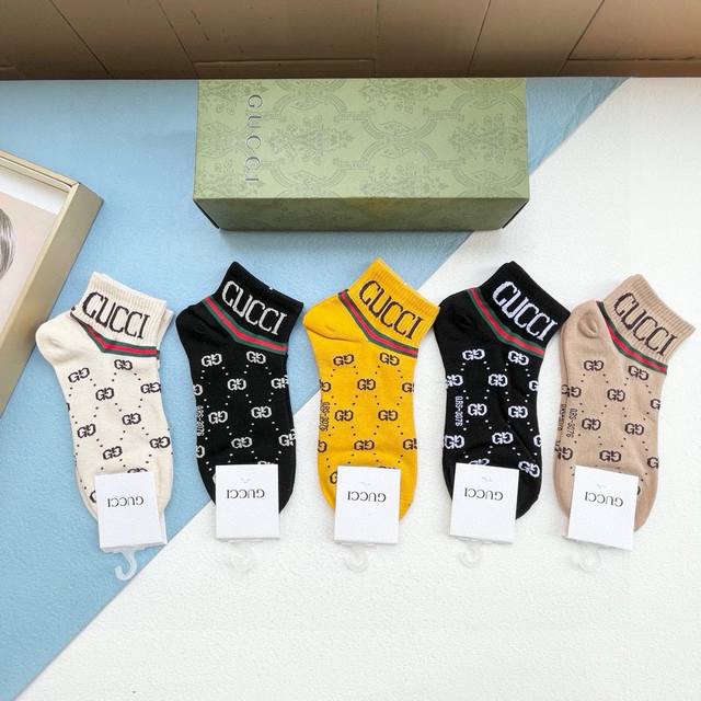 Packaging: One Box Contains Five Pairs. Gucci. Stunningly Beautiful European And