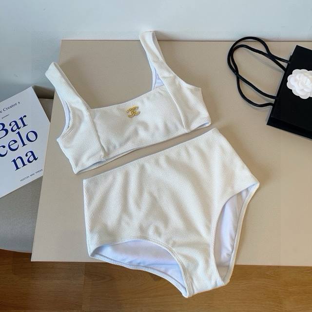 Chanel Chanel Two-Piece Bikini Swimsuit Set, S M L Xl