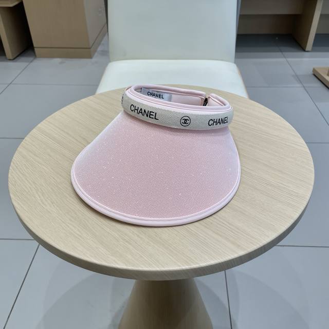 Chanel 2025 Summer New Arrival Chanel-Style Sun Hat With Open Top, Luxury Brand,