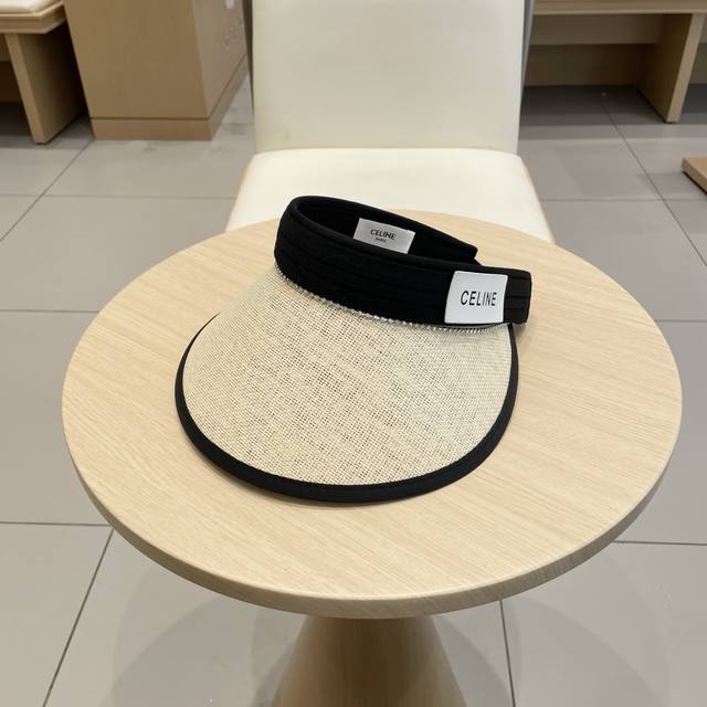 Celine Spring/Summer Ultra-Fine Decorative Open-Top Hat, Ultra-Open-Top Series,