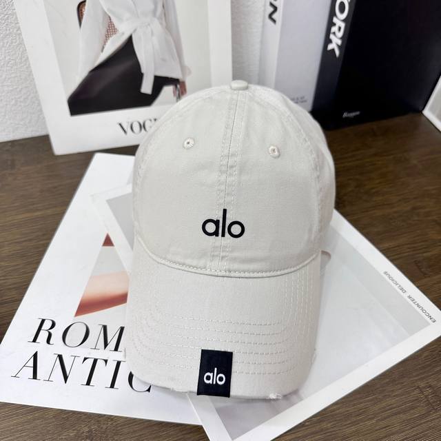High Volume Alo New Arrival Vintage-Inspired Distressed Hole Design Baseball Cap