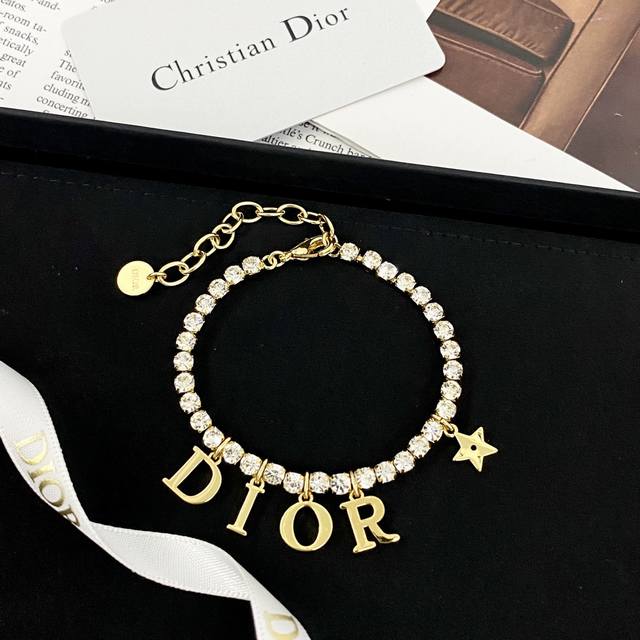 Dior Bracelet Bestseller Now Available! Dior Four-Letter Zirconia Crystal Bracel