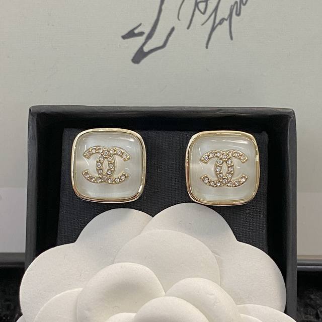 Chanel Earring Bestseller New Arrival! Chan 23 Transparent White Sugar Cube Smal