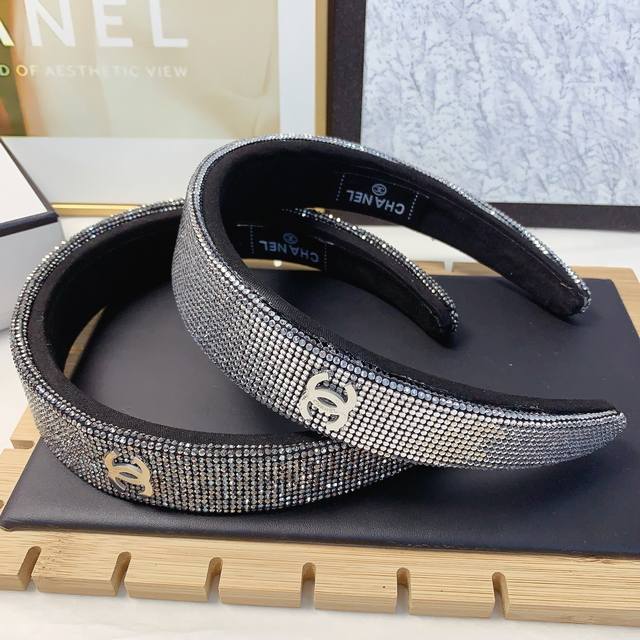 Chanel Chanel Hairband High-End Full-Diamond Titanium Steel Logo Luxury Hairband