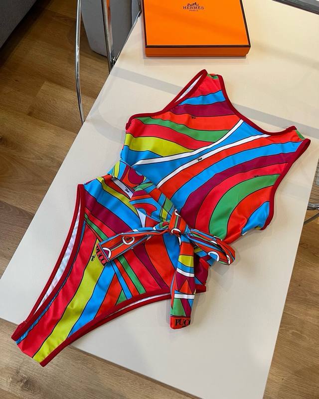 Pucci New Arrival One-Piece Bikini, Suitable For Various Occasions: Beach, Swimm