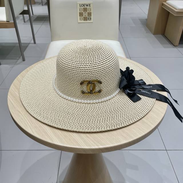 Chanel New Style Bowler Hat, Original Top Small Bowl Hat, Straw Hat, Head Circum