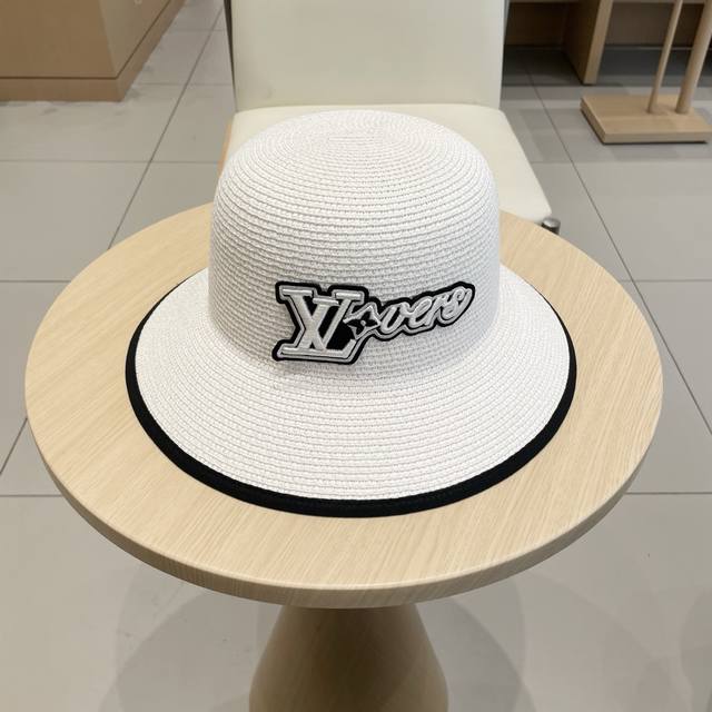Lv Louis Vuitton 2025 New Arrival Resort-Style Hat, Straw Hat, Travel Essential,