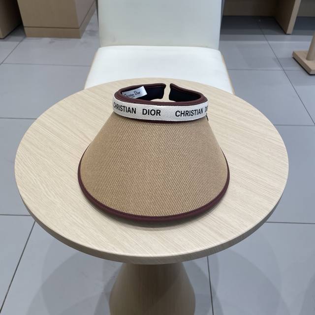 Dior Hollow-Top Hat With Wide Brim, Uv-Protective Sun Hat For Women, Summer Sun