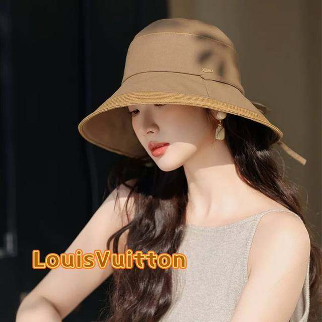 Louis Vuitton Straw Man Hat For Women, Spring/Summer New Korean-Style Face-Cover