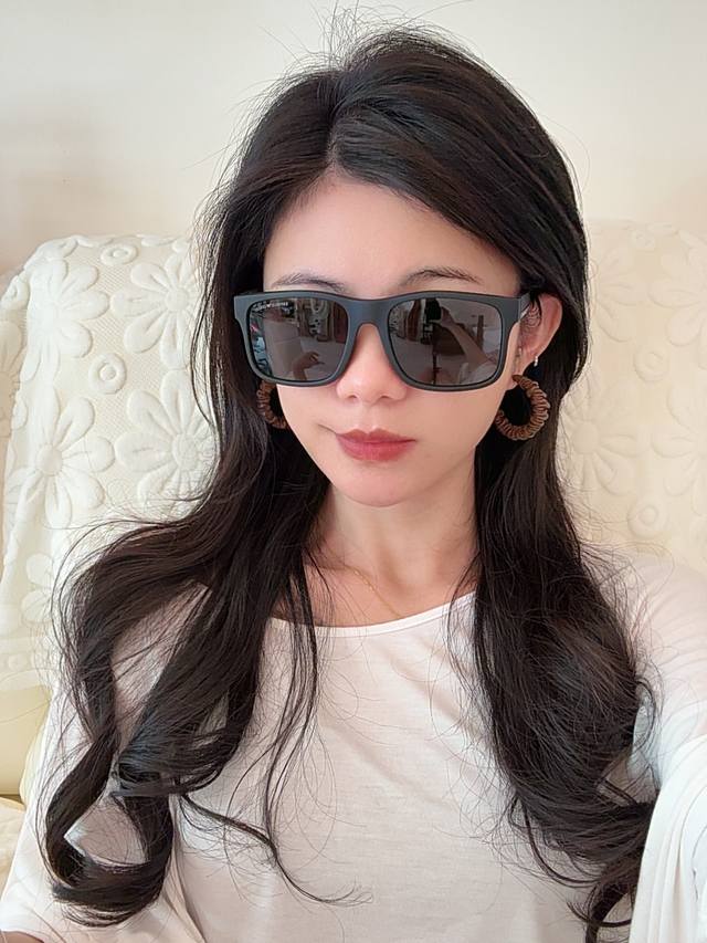 Armani Large-Frame Sunglasses Classic Square Frame Design, Flattering For All Fa