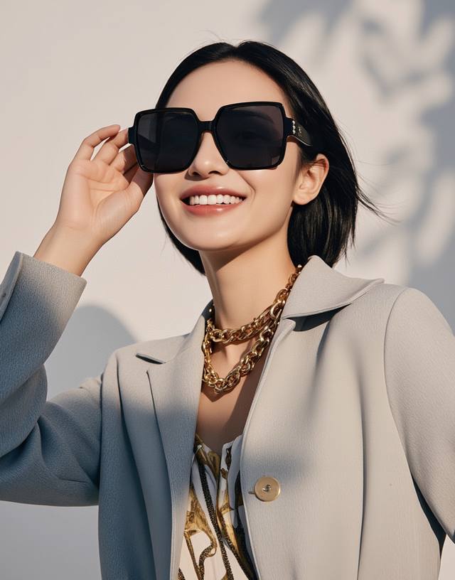 Chanel Chanel 2025 New Trend-Setting Fashion Square-Frame Sunglasses, Comfortabl