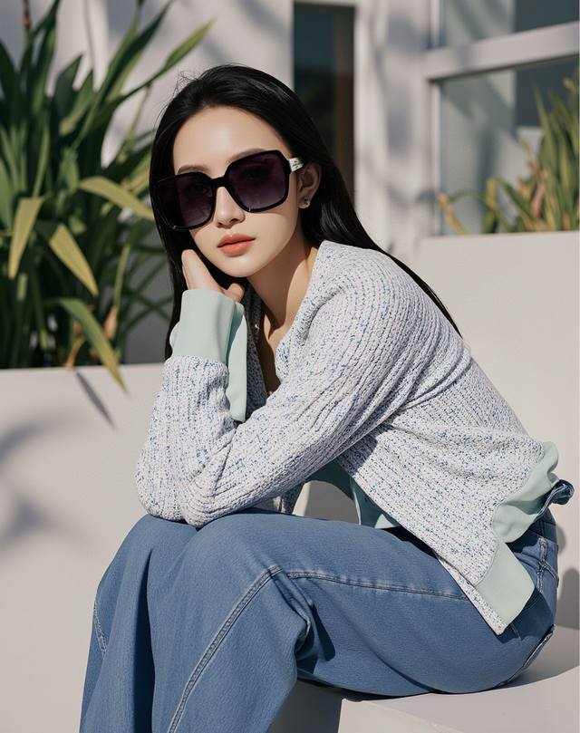 Chanel 2025 New Trend-Setting Fashion Square Frame Sunglasses, Comfortable To We