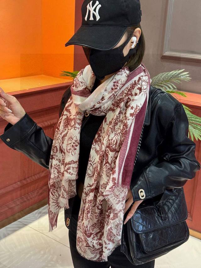 A Scarf That Glows And Shimmers. D-Brand D Sun Goddess Silver Silk Long Scarf. G