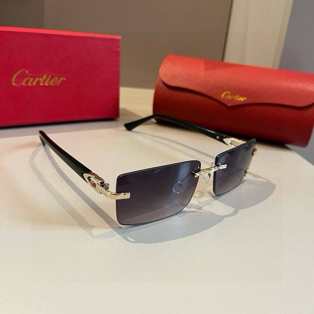 Cartier Precious Sunglasses, Metal Frame With Pc Temples, Frameless Design, Ultr